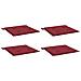 Cuscini Per Sedia 4 Pz Rosso Vino 50x50x4 Cm In Tessuto Oxford - Foto miniatura 2