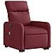 Poltrona Alzapersona Massaggiante Elettrica Rosso Vino Tessuto - Foto miniatura 3