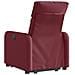 Poltrona Alzapersona Massaggiante Elettrica Rosso Vino Tessuto - Foto miniatura 4
