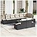 Set di divani da giardino a 8 pezzi con cuscini Rattan Polyrattan marrone - Foto miniatura 2