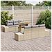 Set Divano da Giardino da 7 Pezzi con Cuscini Beige in Rattan Poliestere - Foto miniatura 3