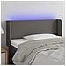 Testiera a LED Grigio 93x16x78/88 cm in Similpelle - Foto miniatura 2