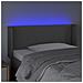 Testiera a LED Grigio 93x16x78/88 cm in Similpelle - Foto miniatura 4