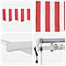 Ombrellone Retrattile Automatico Rosso e Bianco 350x250 cm - Foto miniatura 8