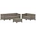 Set Divani da Giardino 6 pz con Cuscini in Polyrattan Grigio - Foto miniatura 4
