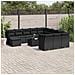 Set Divani da Giardino 13pz con Cuscini Nero in Polyrattan - Foto miniatura 2