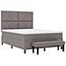 Letto con Box Spring con Materasso e Panchina Taupe 140x190 cm Tessuto - Foto miniatura 8