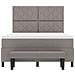 Letto con Box Spring con Materasso e Panchina Taupe 140x190 cm Tessuto - Foto miniatura 9