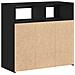 Mobile con luci LED Rovere Nero 80x35x75 cm in legno ingegnerizzato - Foto miniatura 4