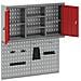 Set da Muro con Mobile per Attrezzi e Pannello Utensili a 3 Pezzi  Rosso Metallico - Foto miniatura 5