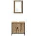 Set di mobili da bagno 3 pezzi in rovere artigianale in legno ingegnerizzato - Foto miniatura 8