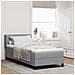 Letto box spring con materasso Grigio chiaro 100 x 200 cm - Foto miniatura 2
