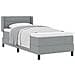 Letto box spring con materasso Grigio chiaro 100 x 200 cm - Foto miniatura 3