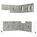 Set Mobili da Cucina 11 pz Porto Grigio Cemento in Truciolato - Foto miniatura 1