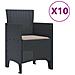 Set da Pranzo per Giardino 11 pcs Antracite Poly Rattan - Foto miniatura 5