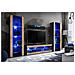 Komodee, Set di mobili porta TV Tivoli Grande RTV, Nero Wotan, LED Blu, Larghezza 250 cm x Altezza 159 cm x Profondità 35 cm, Per soggiorno, Camera da letto - Foto miniatura 2