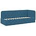 Cornice del letto ad angolo Blu 80 x 200 cm Velluto - Foto miniatura 1