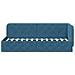 Cornice del letto ad angolo Blu 80 x 200 cm Velluto - Foto miniatura 5
