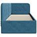 Cornice del letto ad angolo Blu 80 x 200 cm Velluto - Foto miniatura 6