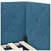 Cornice del letto ad angolo Blu 80 x 200 cm Velluto - Foto miniatura 8