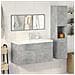 Set Mobili da Bagno 4 pz Grigio Cemento in Legno Multistrato - Foto miniatura 2