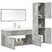 Set Mobili da Bagno 4 pz Grigio Cemento in Legno Multistrato - Foto miniatura 3