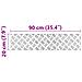 Dischi Quadrati 2 pcs Argento 90 x 20 cm Alluminio - Foto miniatura 8