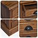 Cassettiera Naturale 35 x 30 x 60 cm Legno di teak solido - Foto miniatura 9