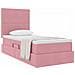 Letto con contenitore e materasso Rosa 100 x 200 cm Velluto - Foto miniatura 3