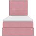 Letto con contenitore e materasso Rosa 100 x 200 cm Velluto - Foto miniatura 7