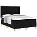Letto a molle con materasso Nero 140 x 200 cm Tessuto - Foto miniatura 1
