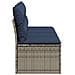 | Divano da giardino | Grigio 220 x 62 x 69cm polyrattan - Foto miniatura 5