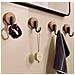 Ganci Con Ventosa Effetto Noce - Confezione Da 5, Abs, Blocco A Pressione, Montaggio Senza Fori Per Cucina Bagno Soggiorno White - Foto miniatura 6