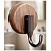 Ganci Con Ventosa Effetto Noce - Confezione Da 5, Abs, Blocco A Pressione, Montaggio Senza Fori Per Cucina Bagno Soggiorno White - Foto miniatura 7