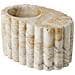 Portacandela Per Tealight In Cemento Marmorizzato Marrone-beige Ø10,5x5,5 Cm - Foto miniatura 2