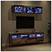 Unità a muro per TV con LED 5 pcs Legno vecchio 80 x 30 x 40 cm - Foto miniatura 5