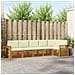 Set divani 6 pcs Naturale e Crema Legno di Acacia Massello - Foto miniatura 2