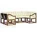 Set di divani da esterno con cuscino 6 pcs Naturale e Crema - Foto miniatura 1