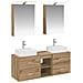Set di mobili per il bagno 5 pcs Rovere Artigianale - Foto miniatura 1