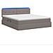 Letto con contenitore LED e materasso Tortora 180 x 200 cm - Foto miniatura 9