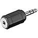 11898 adattatore per inversione del genere dei cavi 3.5 mm 2.5 mm Nero - Foto miniatura 1