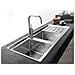 Lavello NPX621 DX 2 Vasche Gocciolatoio a Destra Dimensioni 116 x 51 cm Colore Inox Satinato Serie Neptune Plus - Foto miniatura 4
