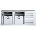 Lavello NPX621 DX 2 Vasche Gocciolatoio a Destra Dimensioni 116 x 51 cm Colore Inox Satinato Serie Neptune Plus - Foto miniatura 1