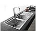 Lavello NPX621 DX 2 Vasche Gocciolatoio a Destra Dimensioni 116 x 51 cm Colore Inox Satinato Serie Neptune Plus - Foto miniatura 2