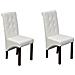 2 Pz Sedie Sala Da Pranzo In Pelle Artificiale Bianco Antico - Foto miniatura 1