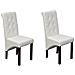 2 Pz Sedie Sala Da Pranzo In Pelle Artificiale Bianco Antico - Foto miniatura 8