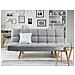 Divano Letto In Tessuto Grigio Chiaro Ingaro - Foto miniatura 2