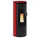 Stufa a Pellet Amika Potenza Termica 8 kW 230 m3 Riscaldabili Colore Bordeaux - Foto miniatura 1