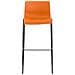 Sgabello Bar Hoover in Polipropilene I Sgabello Alto Design 4 Gambe in Metallo | Sedia Sgabello Impilabile con Schienale I Sgabello Bancone H 76 CM Arancione Base Nero - Foto miniatura 2