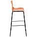 Sgabello Bar Hoover in Polipropilene I Sgabello Alto Design 4 Gambe in Metallo | Sedia Sgabello Impilabile con Schienale I Sgabello Bancone H 76 CM Arancione Base Nero - Foto miniatura 3